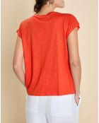 T-Shirt Iris vermillon