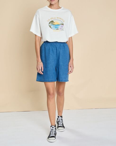 T-Shirt Igorio imprimée écru