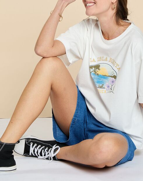 T-Shirt Igorio imprimée écru
