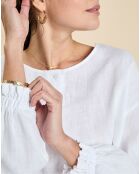 Blouse 100% Lin Eliona blanche