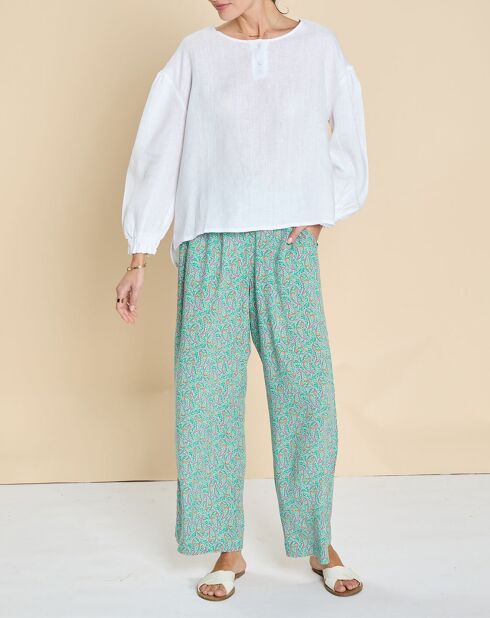 Blouse 100% Lin Eliona blanche