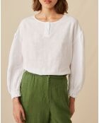 Blouse 100% Lin Eliona blanche