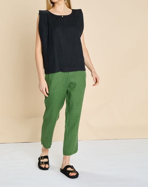 Pantalon 100% Lin Elias pin