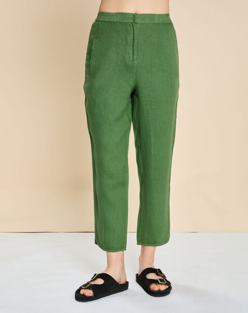 Pantalon 100% Lin Elias pin