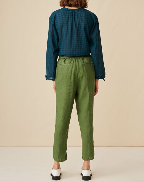Pantalon 100% Lin Elias pin