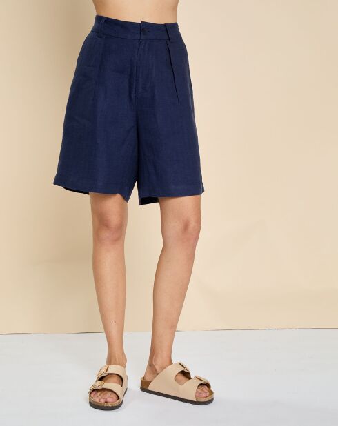 Short 100% Lin Eloic marine
