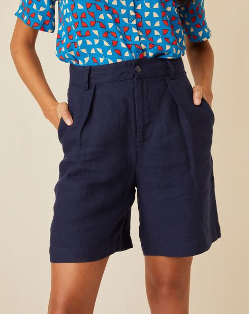 Short 100% Lin Eloic marine