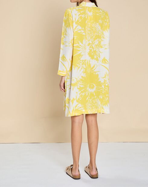 Robe Emiliette imprimée pissenlit citrus