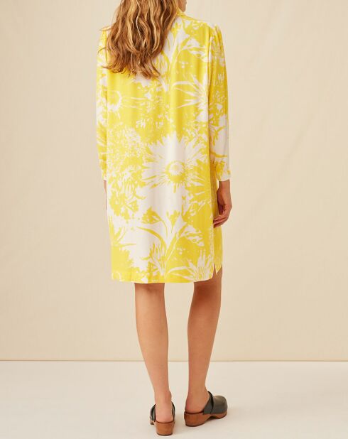 Robe Emiliette imprimée pissenlit citrus