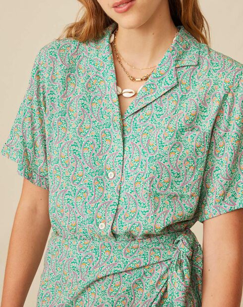 Chemise Estelle imprimée cachemire multicolore