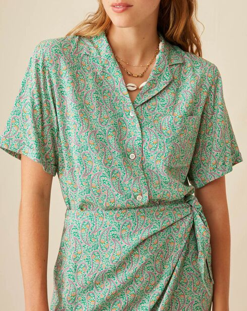 Chemise Estelle imprimée cachemire multicolore