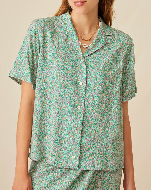 Chemise Estelle imprimée cachemire multicolore