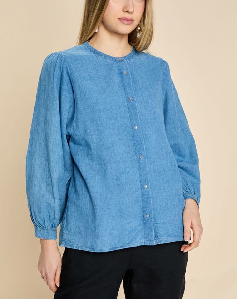 Blouse en Lin & Coton Eymeline denim