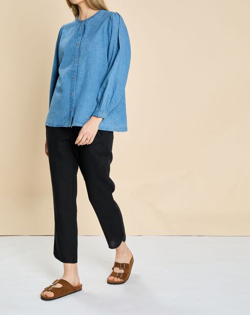 Blouse en Lin & Coton Eymeline denim
