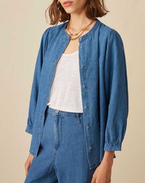 Blouse en Lin & Coton Eymeline denim