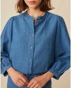 Blouse en Lin & Coton Eymeline denim