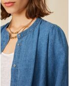 Blouse en Lin & Coton Eymeline denim