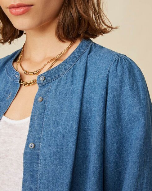 Blouse en Lin & Coton Eymeline denim