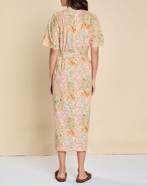 Robe en Popeline Erminio imprimée garrigue multicolore