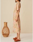 Robe en Popeline Erminio imprimée garrigue multicolore