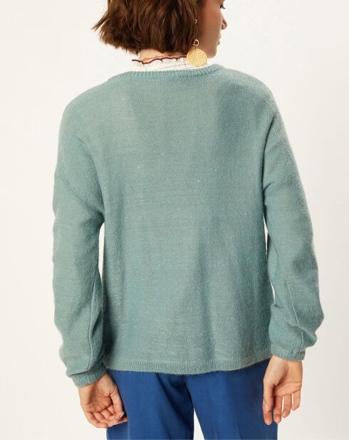 Gilet en Mohair à Laine mélangés Filipa paon