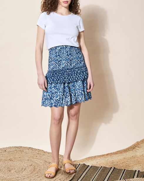 Jupe 100% Coton Bio Doowap imprimée bleue