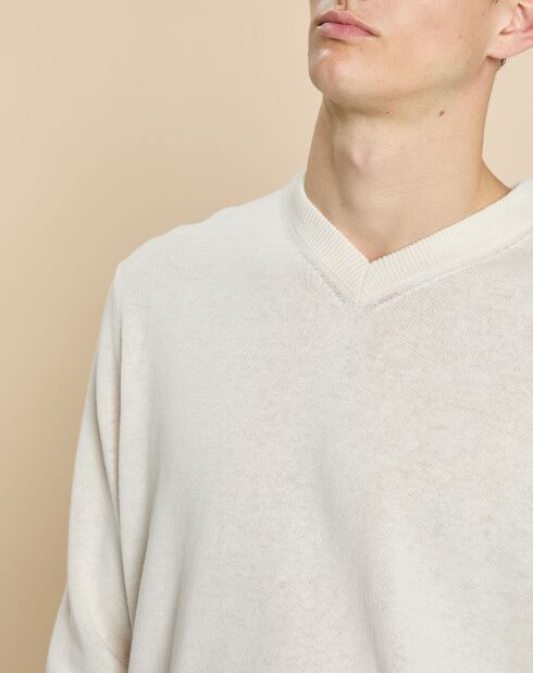 Pull en Lin & Coton Greg écru