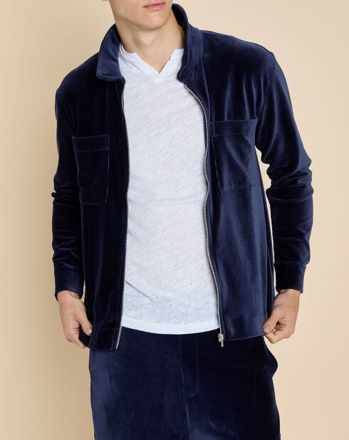 Veste en Velours Hilaire marine