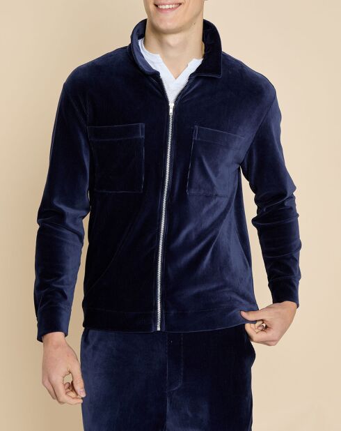 Veste en Velours Hilaire marine
