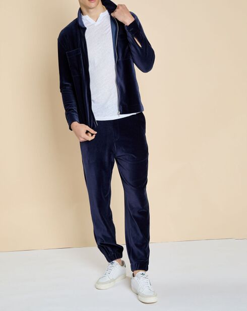 Veste en Velours Hilaire marine
