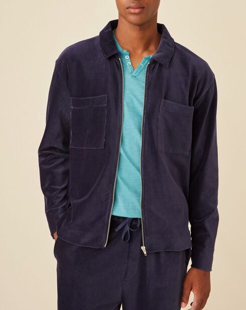 Veste en Velours Hilaire marine