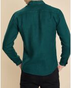 Chemise slim 100% Lin Danny fougère