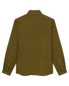 Chemise slim 100% Lin Danny olive