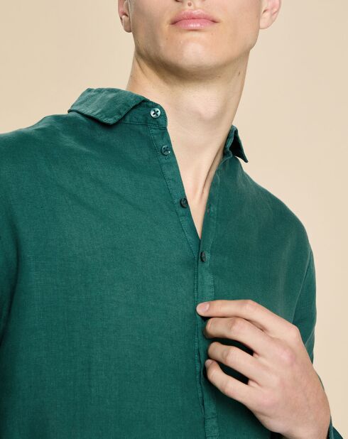 Chemise 100% Lin Danish fougère
