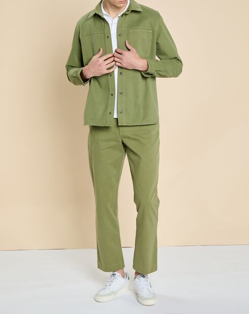 Pantalon chino Dominique olive
