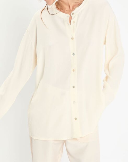 Ecrufarbene Bluse Coleen