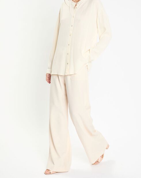 Ecrufarbene Bluse Coleen