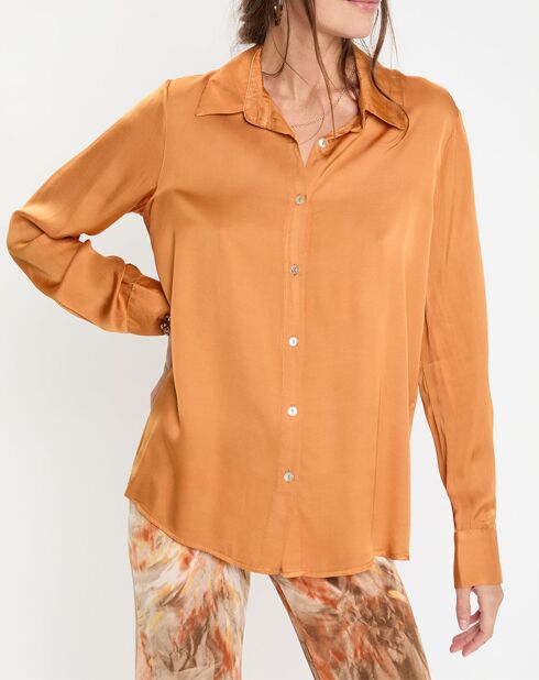 Chemise satinée Must cannelle