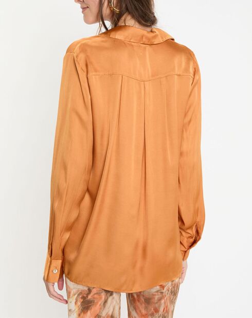 Chemise satinée Must cannelle