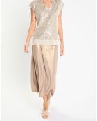 Jupe Glam marron/doré