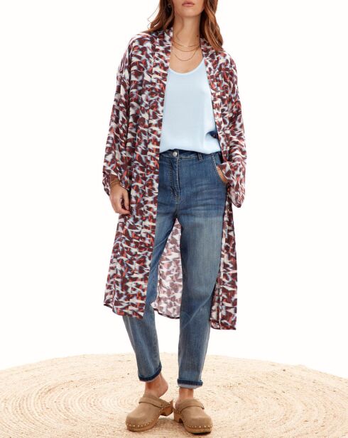 Kimono Jessy bordeaux/multicolore