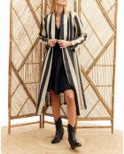 Veste en Lin mélangé Ness beige/noir/doré