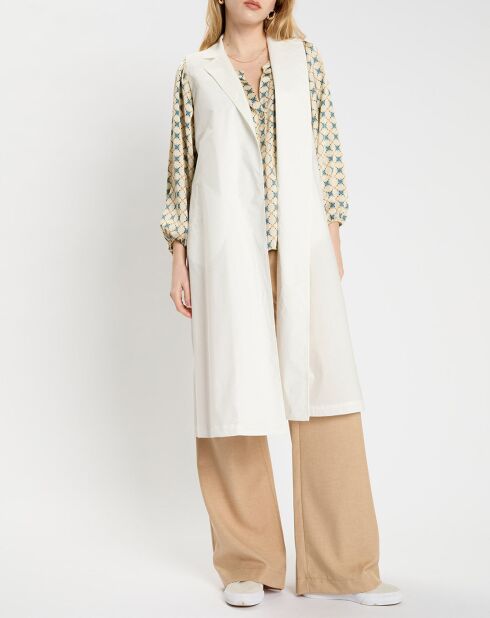 Ärmellose Jacke Koya in Ecru