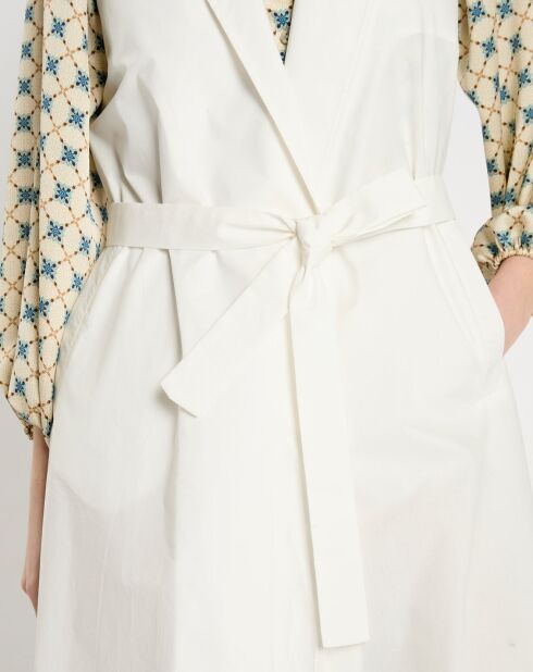 Ärmellose Jacke Koya in Ecru