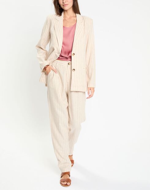 Pantalon en Lin mélangé Lima crème