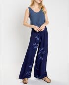 Pantalon satiné Luna bleu nuit