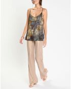 Pantalon Glam marron/doré