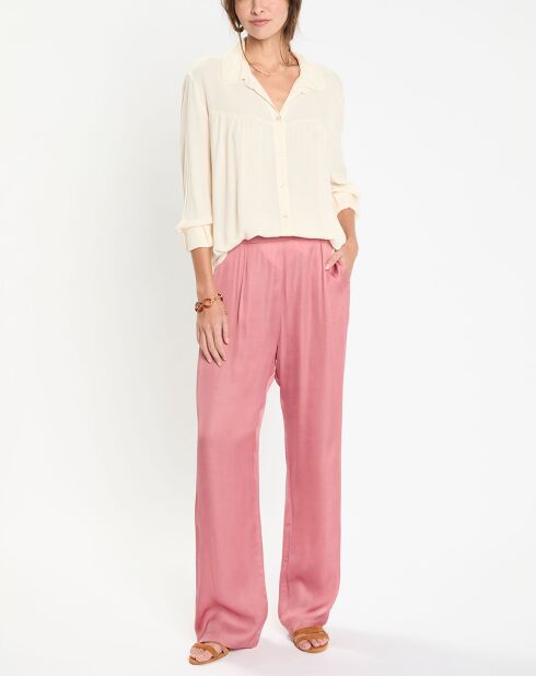 Pantalon satiné Soon rose
