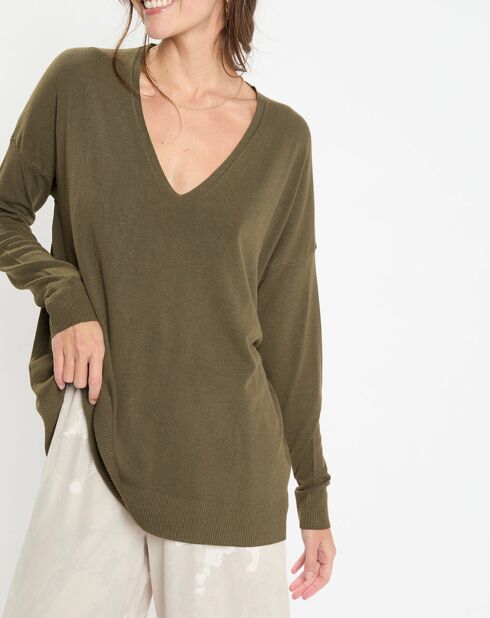 Pull Flo kaki