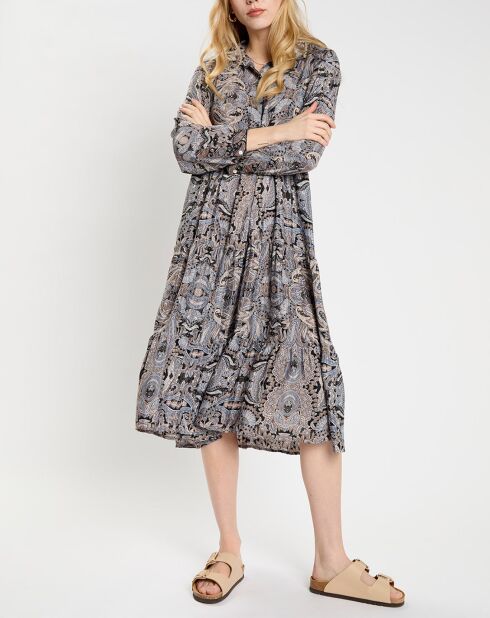 Robe en Soie mélangée Sasha multicolore